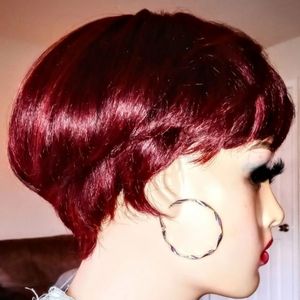 Pre-owned Synthetic Bob-cut Wig